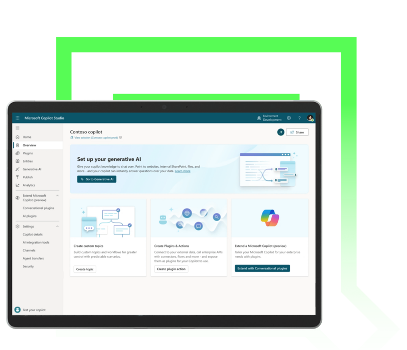 Microsoft Copilot Studio, building your own copilot with generative AI and large language models Microsoft Copilot Studio